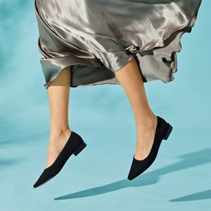 VIVAIA Minnie Pointed-Toe Everyday Flats NWT | Black Size 6.5 US/EU37